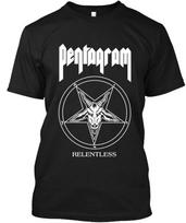 Nauja! Populiarus Pentagrama Neatsisakantis Amerikietiškos Muzikos Vintažinis Meno Logotipas Marškinėliai S-4XL Unisex Marškinėliai XXL