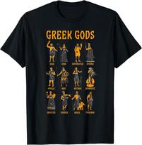 NAUJAS RIBOTO LEIDIMO Graikų Mitologijos Dievai Senovės Graikija Marškinėliai S-5XL Unisex Marškinėliai XXXXL