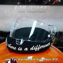 Motociklo šalmo Anti-UV PC skydelio lęšis, skirtas Alpinestars Supertech R10 šalmui gryna