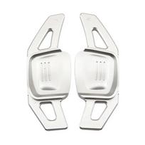 For VW Arteon Sharan Tiguan L Tharu Steering Wheel Shift Paddle Extension Silver 2Pcs sidabras