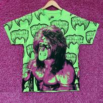 WWE Ripple Junction Neono žalia The Ultimate Warrior Visas spaudinys Marškinėliai L XL