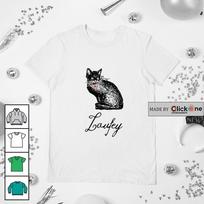 Laufey juodo katino marškinėliai Balti medvilniniai Visų dydžių S-5XL Unisex Marškinėliai M