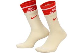 Nike Everyday Plus Crew Socks Unisex 1 Pack Coconut Milk/Passion Red/White FN3148-100 M