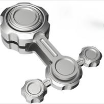 Šaunus Fidget Spinner Žaislas Stresui Mažinti, Metalinis Fidget Žaislas Rankai Pirštui Sukti Giroskopas, Mažas Gadžetas Žaislas, Stalo Žaislas Nuo Nerimo Išlaikyti Ramumą Susikaupimą Nuobodulys 6.5*2.5*1cm sidabras