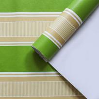 Self-Adhesive Wallpaper Splicing Stripes Peel and Stick Wallpaper Yellow Green Stripe Vinyl Wallpaper Shelf Paper for Wall Decal 1mx45cm beige