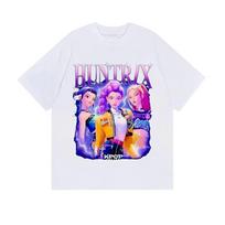 Summer Huntrix Kpop Demon Hunters Graphics Cool Printed Girls Boys T Shirts High Quality Fashion Causal Tee Cotton Children Tops 100