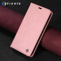 Skirta Xiaomi Poco F8 Pro 5G magnetinis odinis piniginės dėklas Skirta Poco F7 Ultra X7 M7 X6 F6 X5 F5 X4 M4 Pro X3 NFC C85 C75 C65 X 7 Dėklas Poco F7 Pro rožinė