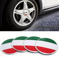 4 vnt. Italijos vėliavos Automobilio ratų centrinio dangtelio emblemos lipdukai 56 mm / 2,2 colio Automobilio priedai Automobiliui, Motociklui, Sunkvežimiui, Visureigiui Italy Flag