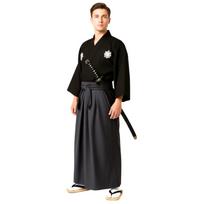 Kimono Cosplay Samurai Hakama Period Drama Japanese Style Costume Halloween Japanese Clothing [Uccellino] Men's juoda