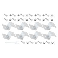 8pcs Aluminium Alloy Solar Panel Z Bracket Silver Solar Modules Panel Bracket Solar Roof Mounting Bracket for RV Roof Boat Car sidabras