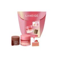 Laneige lūpų miego kaukė EX Braškinis pyragaitis ir šokoladas + Uogų mini nakties lūpų priežiūros dovanų rinkinys (20g + 8g + 3g) su mentelės laikikliu