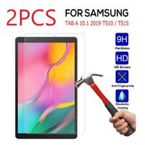 2 vnt. Samsung Galaxy Tab A 10.1 2019 T510 T515 grūdinto stiklo planšetinio kompiuterio ekrano apsauginė plėvelė Samsung Tab A 10.1 plėvelė švarus dangtelis For T510 T515