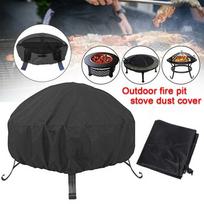 New 30inch Round Fire Pit Cover Waterproof Dirtproof Grill BBQ Protector Cover Black