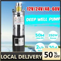 12V/24V/48-60V Aukšto kėlimo saulės panardinamas vandens siurblys Žemės ūkio drėkinimo gilaus gręžinio siurblys Aukšto slėgio DC siurblys 80m 12V