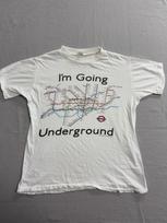 Vintažiniai Londono metro marškinėliai I'm Going Underground Unisex marškinėliai L