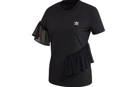 Adidas Originals Tiulio Marškinėliai Moteriški Juodi Apvalia Kaklo Vidutinio Stiliaus Kiti GK3659 32