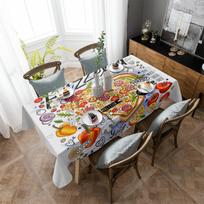Gurmaniškas graffiti picos staltiesės atostogų dekoras vandeniui atsparios stačiakampės staltiesės Vestuvių dekoro stalo užvalkalas 4pcs 33x48 Table mat