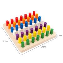 Montessori Sensoriniai matematikos žaislai vaikams 3D geometrinės kolonos laipteliai Formų derinimas Spalvų pažinimas Švietimo žaislai Mokymo priemonės
