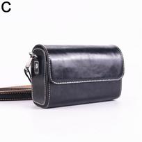 Retro Camera Leather Bag Case With Shoulder Belt for sony HX90 RX100 G7X3 HX99 G7X2 SX730 For C E7L9 black-onesize