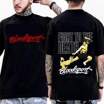 Bloodsport  Strike   Vyriški marškinėliai  Klasikinis filmo grafinis marškinėlis baltas  Vasaros  Individualus  Vintage apvalia kaklo iškirpte marškinėlis Gatvės stilius S juoda
