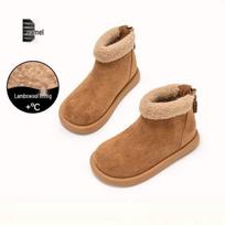 2025 Kids' Fleece-Lined Snow Boots: Fashionable, All-Season, Low Heel, Lightweight, Warm, Short Martin Style Size 37 - 22cm kupranugaris