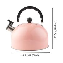 Whistling Kettle 3L for Electric Stovetops Tea Coffee Milk Boiling Water Kitchenware Pot Teapot Water Bottle Induction rožinė