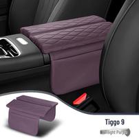 Chery Tiggo 9 Armrest Box Protective Cover - Leather Heightening Pad for 2026 Model
