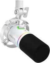 MAONO PD200X Gaming PC Unidirectional Dynamic Dedicated Mute RGB Voice Live Narration Game White Microphone, USB/XLR Microphone, Microphone, Software, balta