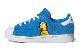 Adidas Originals SUPERSTAR J Atsparūs trinčiai Žemi Vaikų Riedlenčių Batai Mėlyni Unisex GZ1774 35.5 white