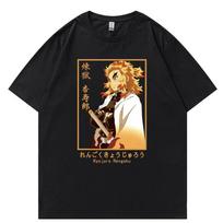 Demon Slayer Marškinėliai Unisex Kimetsu No Yaiba Rengoku Marškinėliai Anime Uzui Unisex Animaciniai Tanjiro Inosuke Zenitsu Nezuko Marškinėliai Unisex L