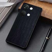 Dėklas OnePlus Nord 3 funda mediniam bambuko rašto PU odos dangtelis, skirtas oneplus nord3 dėklui coque juoda