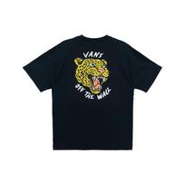 Vans American Vintage Leopard Letter Cartoon Logo Print Casual Sports Crew Neck Short Sleeve T-Shirt Men T-Shirts Black VN0A7PZIBLK XS black
