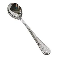Tongue Massage European Classical Embossed Flower Pattern 304 Stainless Steel Soup Spoon  for Kicthen Accessories Dinner