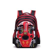 3D automobilio vaikiška kuprinė lenktynių trimačio vandeniui atspari mokyklinė kuprinė berniukams ir mergaitėms miela vaikų animacinė kuprinė KTB 32*19*39cm raudona