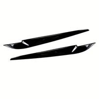 1Pair Car Front Headlight Eyelid Eyebrow Cover Trims For BMW X5 X6 F15 F16 2014 2015 2016 2017 2018 black