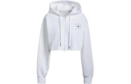 Adidas X Stella McCartney Trumpas paltas Moteriškas Baltas Su Gobtuvu Vidutinio Ilgio H59963 L