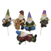 5 vnt. Mini sodo nykštukų statulėlės, fėjų sodo nykštukų rinkinys, miniatiūrinė figūrėlė, maži sodo nykštukai lauke, bonsai nykštukai, elfai, piksis 5pcs one set