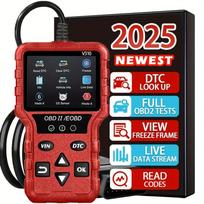V310 OBD2 skaitytuvas diagnostikos įrankis suderinamų variklio duomenų stebėjimui realiuoju laiku automobiliams ir sunkvežimiams raudona