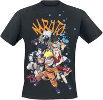 Naruto Team T-shirt black Anime, Fan merch, TV series S juoda