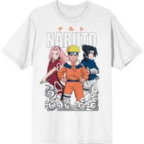 Naruto Classic Group Shot Crew Neck Short Sleeve Women's White T-shirt S balta