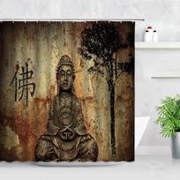 Indijos Meditacijos Buda Dušo Užuolaidų Rinkinys 3D Zen Retro Stiliaus Modernus Namų Dekoras Vonios Kambarys Poliesterio Audinys Vonia Vonia Užuolaida W60H190(CM)-1 Pcs