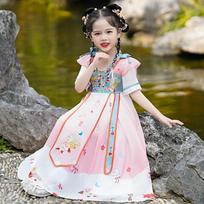 Mergaitė Hanfu senovinis kostiumas vaikams Kinų stiliaus mažos mergaitės suknelė Tang suknelė princesė sijonas tautinis kostiumas vaikams S