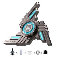 „Commander Fidget“ suktukai su šviečiančiu, patvariu didelės spartos tyliu guoliu, pirštų suktuko žaislais / dovanomis suaugusiems ir vaikams (Pridedamas žibintuvėlis) 5x5x1.5cm mėlyna