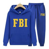 FBI Spaudiniai Vyriški Moteriški Gobtuvukai Sportiniai Kostiumai Jogger Kelnės Stori Šilti Drabužiai S