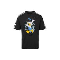 Adidas NEO Donaldas Antis Grafinis Sportinis Trumpomis Rankovėmis Marškinėliai Vyriški Viršutiniai Drabužiai Juodi GJ5647 XL
