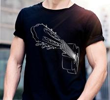 Guitar T shirts Acoustic Guitar Player T Shirt Musician TShirt 3D Artistic Shirt S