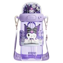Animacinis šiaudelis vandens puodelis Sanrio My Melody/Hello Kitty/Kuromi Neperšlampamas vaikų vandens buteliukas Kosminis puodelis berniukams/mergaitėms Dovana 650ml