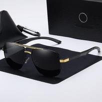 Vyriški aliuminio-magnio lydinio poliarizuoti vairavimo akiniai nuo saulės, akiniai su lanksčiomis kojelėmis, akiniai nuo UV spindulių UV protection