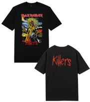 IRON MAIDEN KILLERS PRIEKINIS IR GALINIS SPAUSDINIMAS HARD ROCK JUODI MARŠKINĖLIAI VYRIŠKI DYDŽIAI Unisex Marškinėliai S
