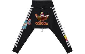 Adidas X Jeremy Scott Moteriškas trumpas džemperis su gobtuvu Juodas H53361 32